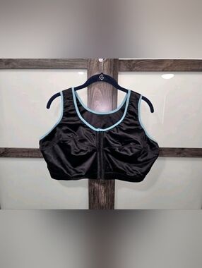 ENELL SPORT High Impact Max Support Bra Full Figure Black NL100 sz 7